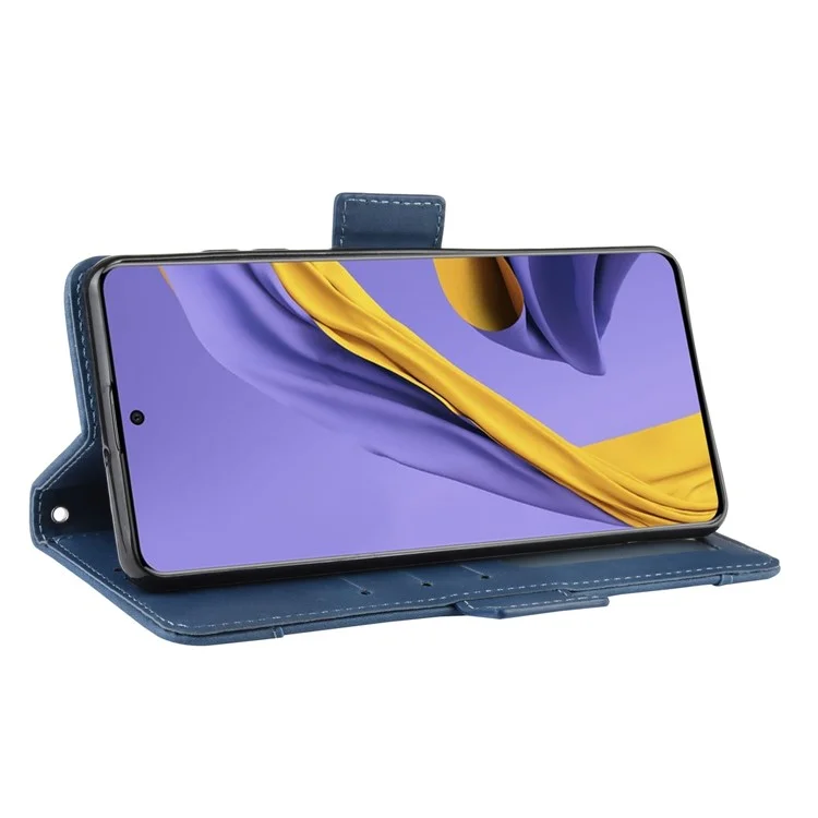 Wallet Leather Stand Mobile Cover for Samsung Galaxy S20 Ultra - Blue