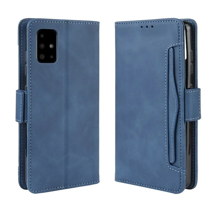 Wallet Leather Stand Mobile Cover for Samsung Galaxy S20 Ultra - Blue