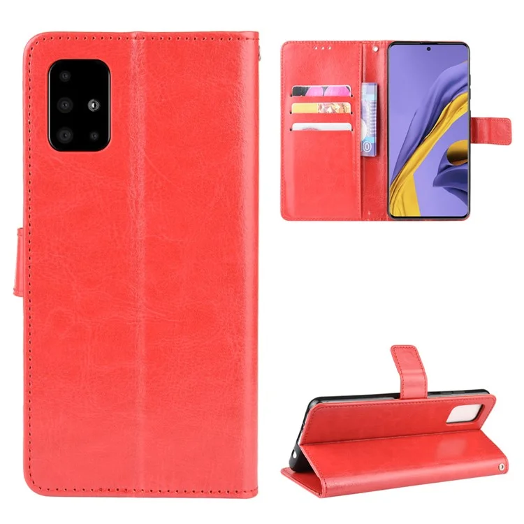 Funda de piel de caballo salvaje para Samsung Galaxy S20 4G/S20 5G - Rojo