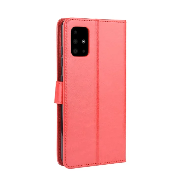 Funda de piel de caballo salvaje para Samsung Galaxy S20 4G/S20 5G - Rojo
