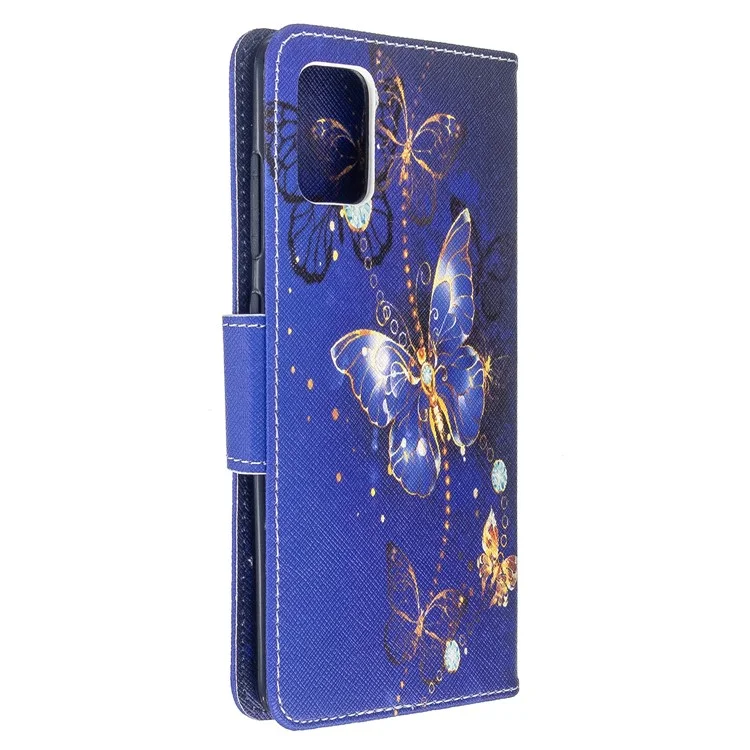 Cartera de cuero con tapa a juego para Samsung Galaxy A51 - Mariposa hermosa