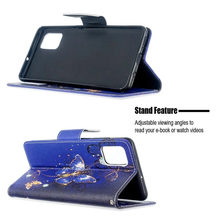 Cartera de cuero con tapa a juego para Samsung Galaxy A51 - Mariposa hermosa