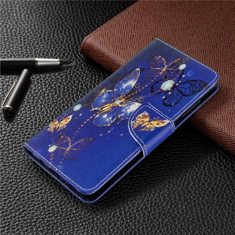 Cartera de cuero con tapa a juego para Samsung Galaxy A51 - Mariposa hermosa