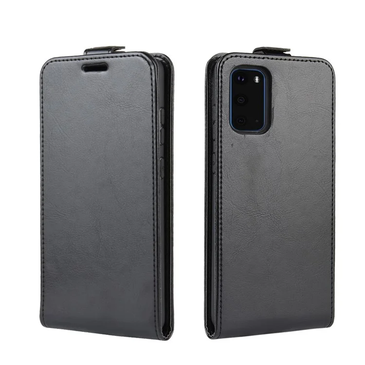 Leather Flip Mobile Phone Casing for Samsung Galaxy S20 4G/S20 5G - Black