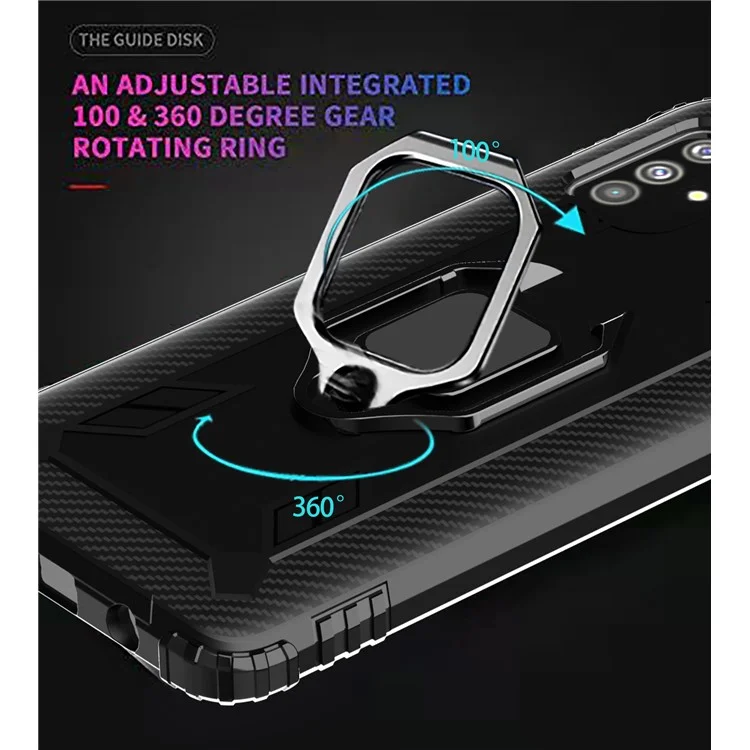 With Kickstand TPU Mobile Phone Case for Samsung Galaxy A71 - Black