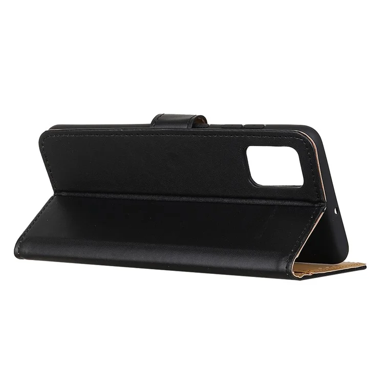 Étui de protection en cuir pour téléphone pour Samsung Galaxy A91/S10 Lite - Noir