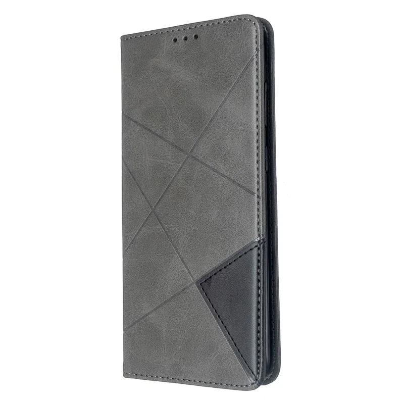 Geometric Pattern Stand Leather Card Holder Case for Samsung Galaxy S20 Plus / S20 Plus 5G - Grey