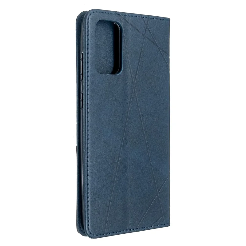 Geometric Pattern Stand Leather Card Holder Case for Samsung Galaxy S20 Plus / S20 Plus 5G - Blue