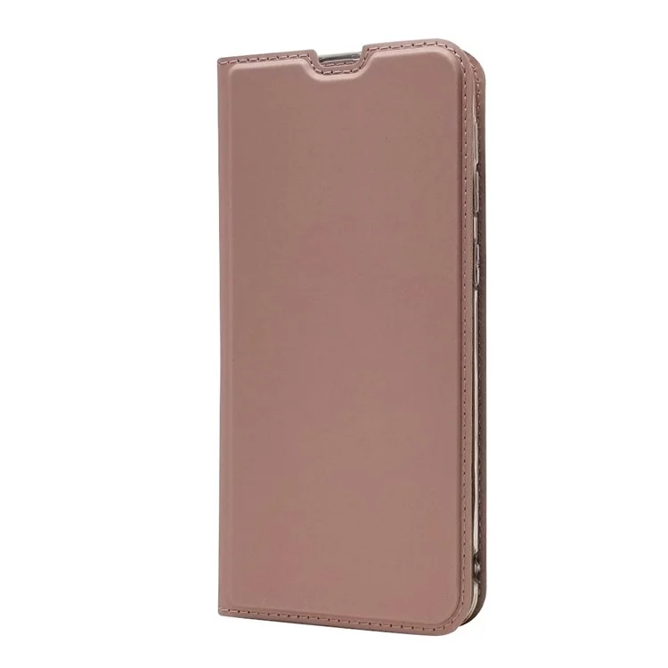 Cobertura de Telefone de Suporte de Couro de Fechamento Magnético Para o Samsung Galaxy M30s / M2 - Rosa Ouro