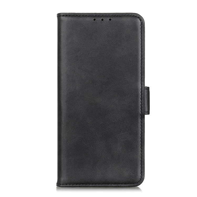 Wallet Stand Magnetic Closure Leather Casing Cover for Samsung Galaxy A51 - Black