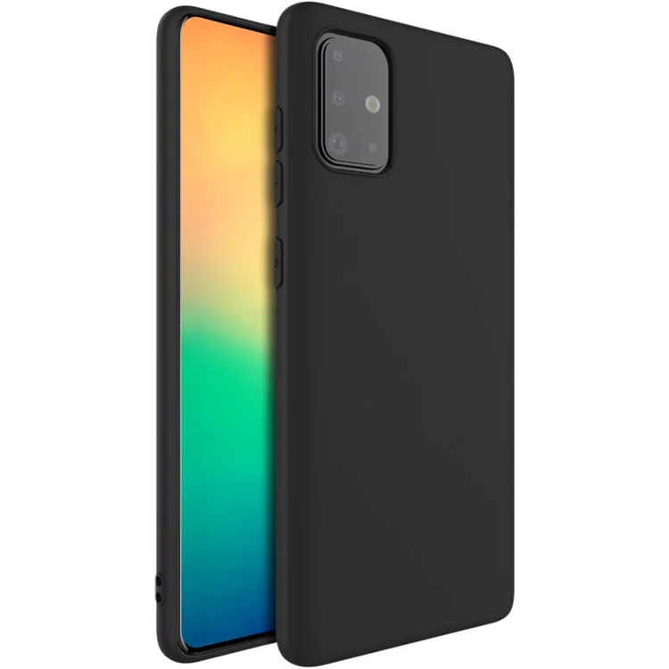 IMAK UC-1-serie Frostet TPU-telebeskyttelse til Samsung Galaxy A51 - Sort
