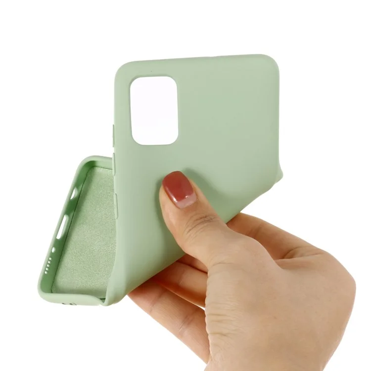 Cubierta de Caja de Silicona Líquida Anti-polvo Antideslizante de Shockrpoof a Prueba de Polvo Para Samsung Galaxy A51 - Verde