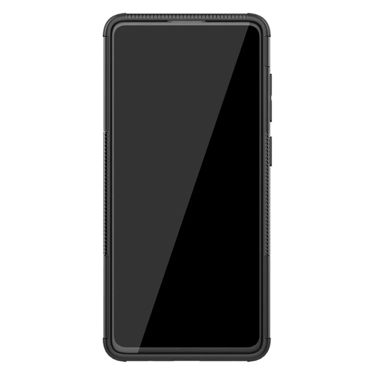 Anti-slip PC + TPU Hybrid Case with Kickstand for Samsung Galaxy A71 - Black