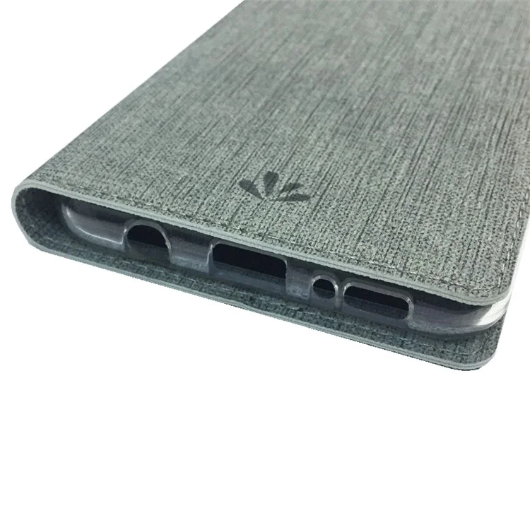 Case de Cuero de Textura Cruzada Vili DMX Con Soporte de Tarjeta Para Samsung Galaxy A51 - Gris