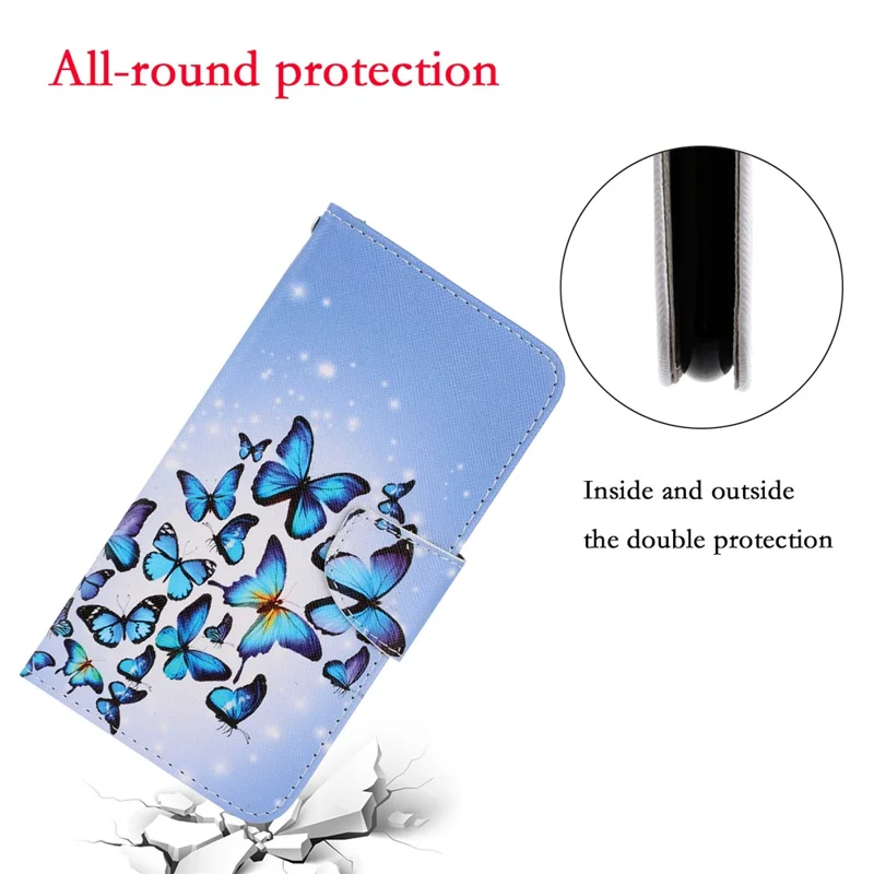 Pattern Printing Flip Leather Wallet Phone Shell for Samsung Galaxy A71 A715 - Butterfly Group