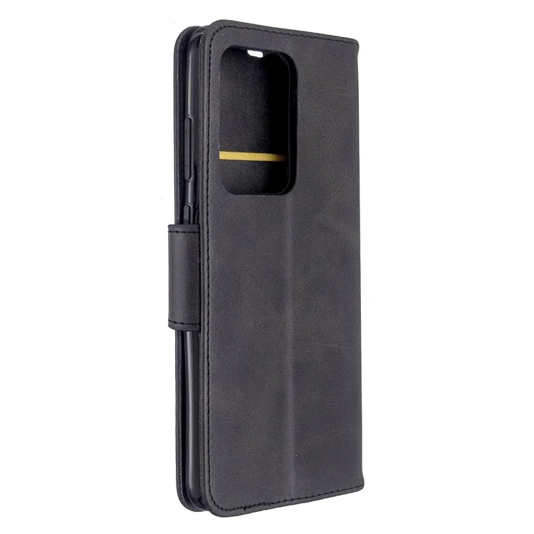 PU Leather Wallet Stand Case Cover for Samsung Galaxy S20 Ultra - Black