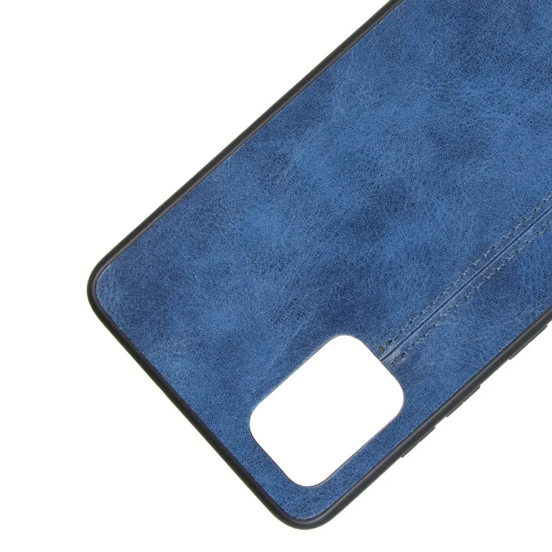 Leather Coated PC + TPU Phone Shell for Samsung Galaxy S20 Plus - Blue
