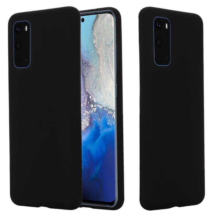 Custodia posteriore in silicone liquido per Samsung Galaxy S20 Plus / S20 Plus 5G - Nero