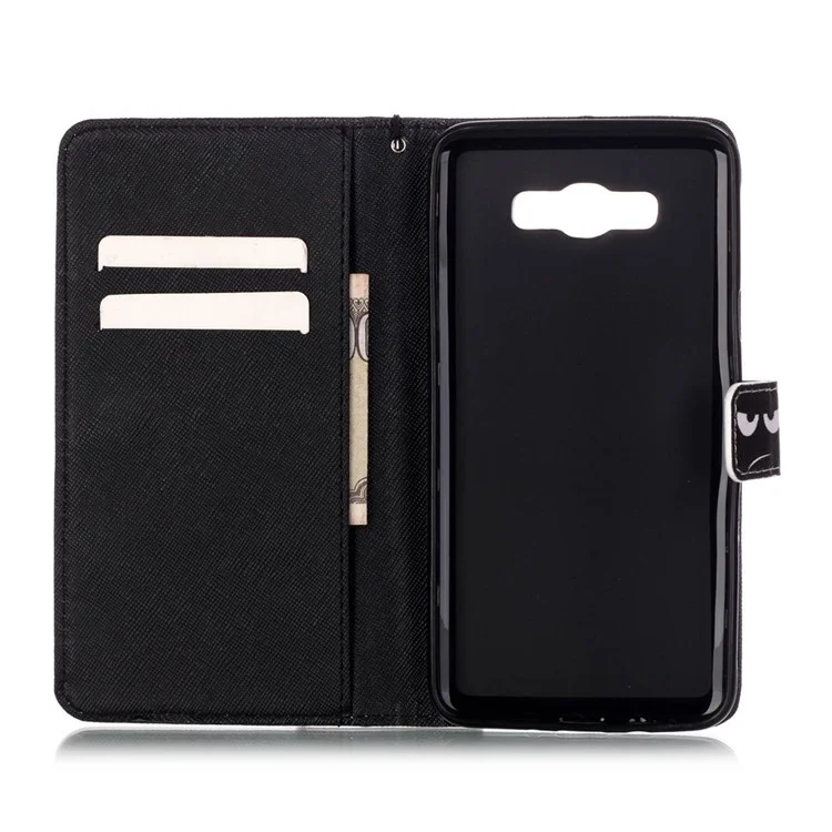 PU Leather Wallet Case for Samsung Galaxy J7 (2016) - Do Not Touch My Phone