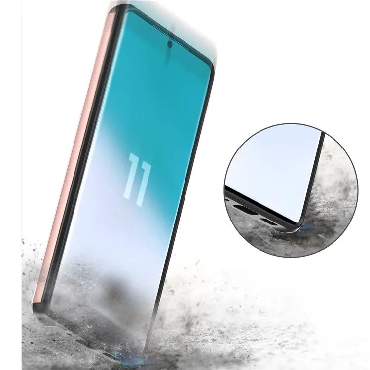 Funda de teléfono híbrida de PC + TPU con ranura para tarjeta para Samsung Galaxy S20 4G/S20 5G - Plata