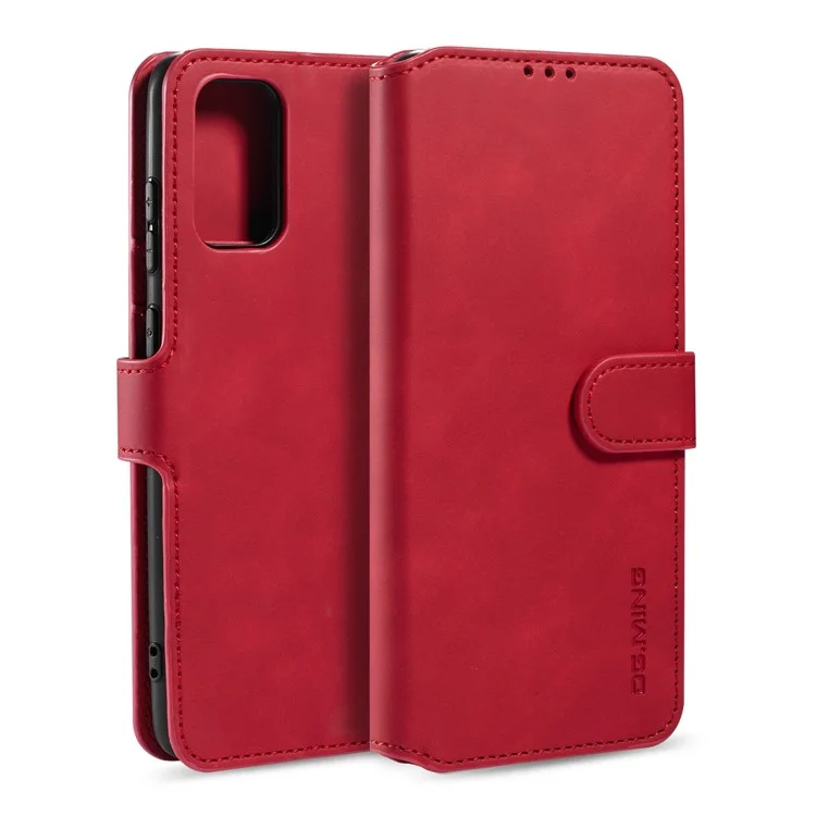 Dg. Ming Retro Mit Brieftasche Lederstand Hülle Für Samsung Galaxy S20 Plus - Rot