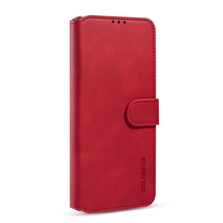 Dg. Ming Retro Mit Brieftasche Lederstand Hülle Für Samsung Galaxy S20 Plus - Rot