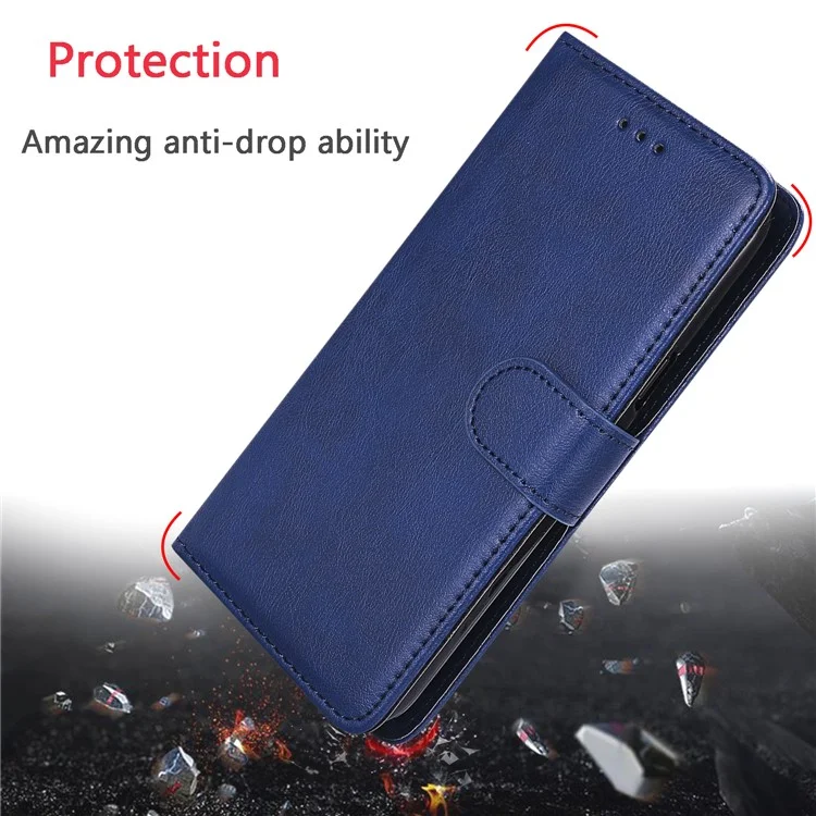 KT Leath Series-3 Détachable 2-en-1 PU en Cuir Portefeuille Sold Couvercle Pour Samsung Galaxy A71 - Bleu