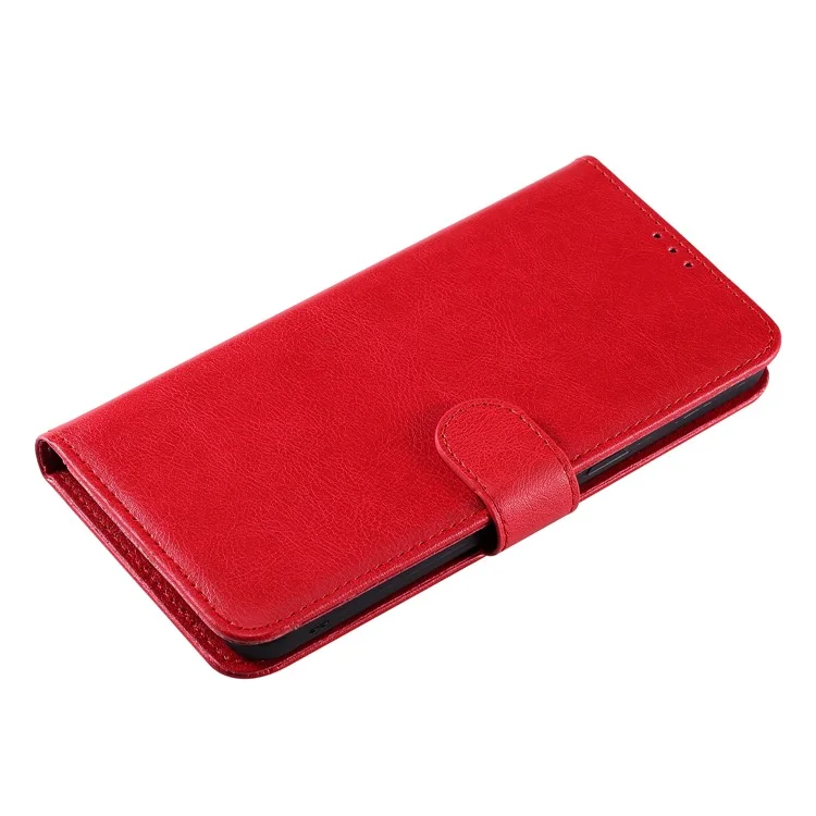 Magnetic KT Leather Series-3 Detachable 2-in-1 Wallet Stand Leather Shell for Samsung Galaxy A10s - Red