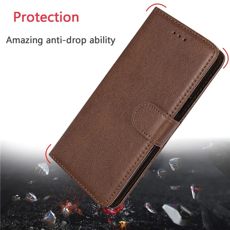 For Samsung Galaxy S20 4G / S20 5G Case 2 in 1 Detachable Magnetic Leather Wallet Mobile Cover with Strap - Brown