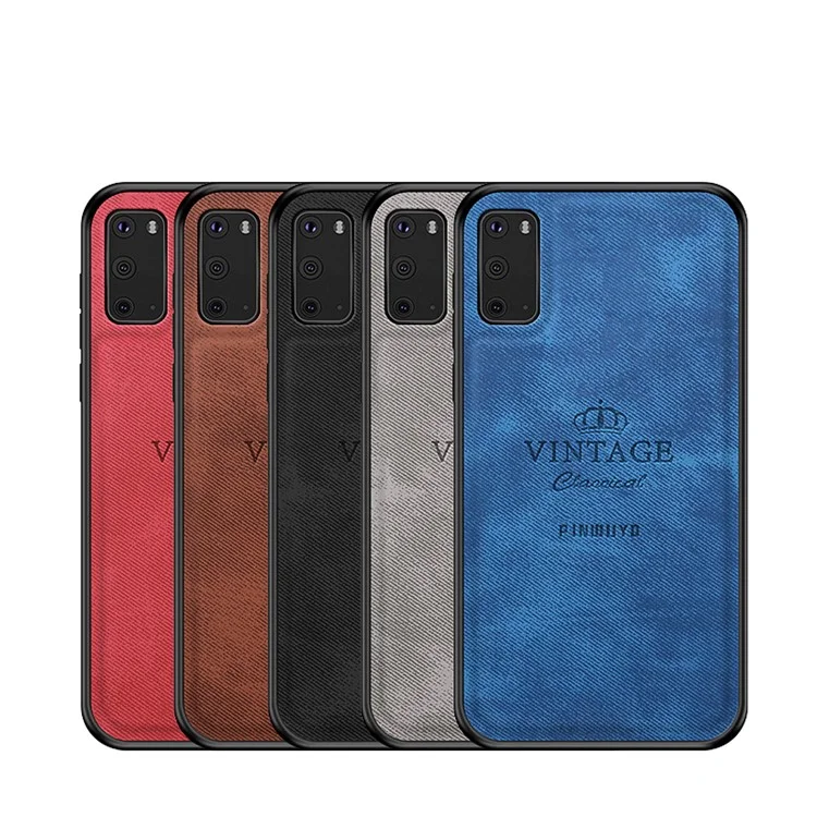 PINWUYO Serie Honorable Funda Híbrida de PC + TPU Recubierta de Piel de Poliuretano para Samsung Galaxy S20 4G/S20 5G - Negro