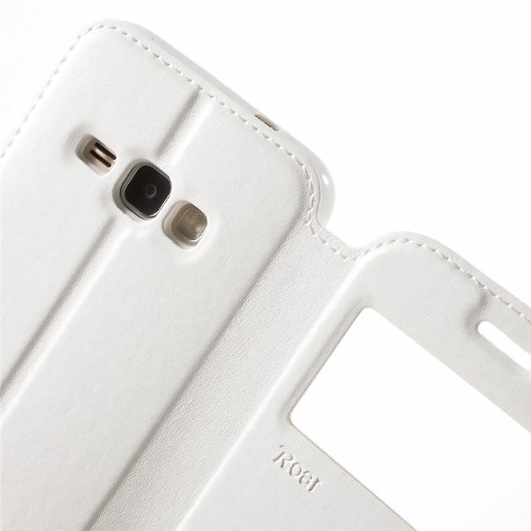 ROAR KOREA Noble Window View Leather Cover for Samsung Galaxy J1 (2016) - White