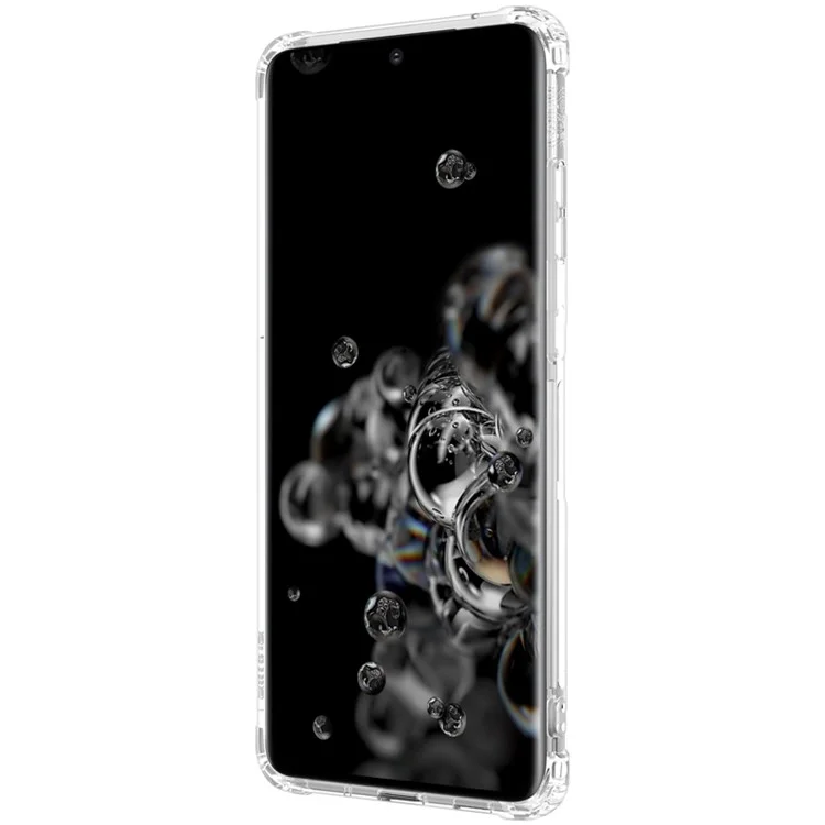 NILLKIN Nature TPU Clear Back Cover Phone Case para Samsung Galaxy S20 Ultra 5G - Blanco