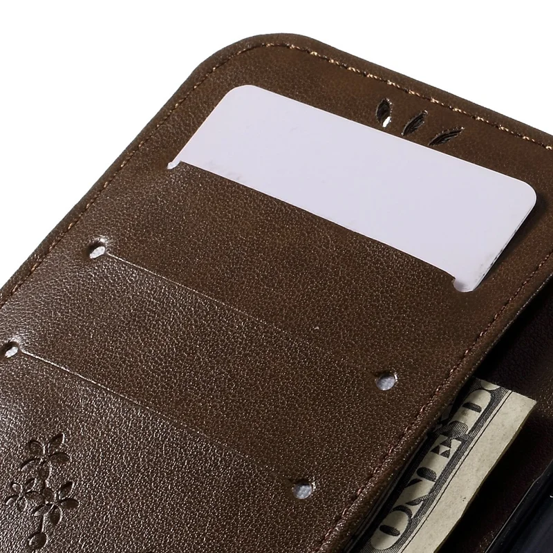 Butterfly Wallet Leather Protective Case for Samsung Galaxy S7 edge G935 with Handy Strap - Coffee