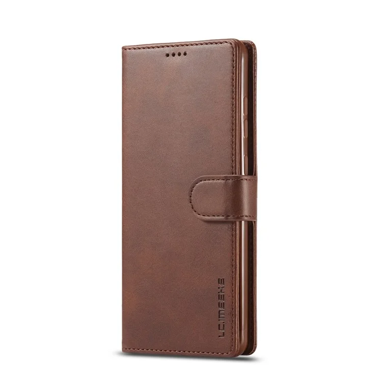 LC.IMEEKE Leather Wallet Stand Case for Samsung Galaxy S20 Plus - Coffee