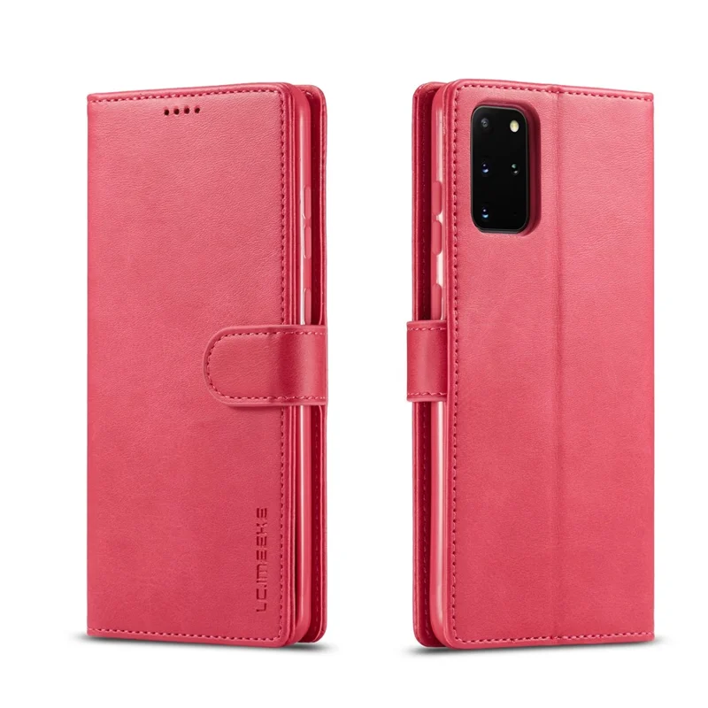 LC.IMEEKE Leather Wallet Stand Case for Samsung Galaxy S20 Plus - Rose