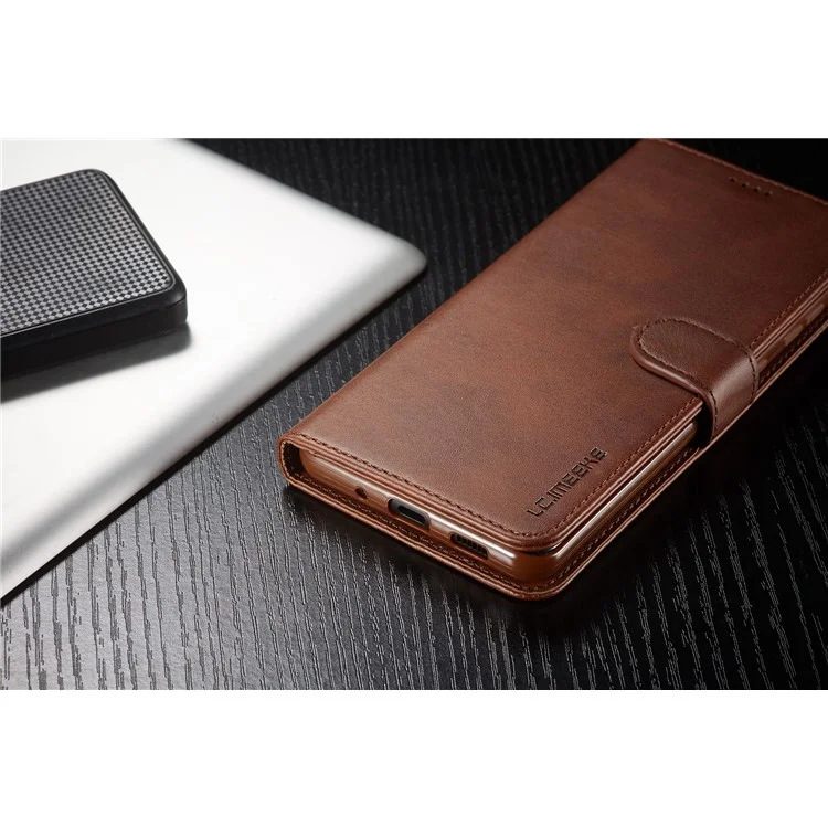 LC.IMEEKE Wallet Leather Stand Case for Samsung Galaxy S20 Ultra - Coffee