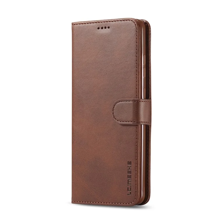 LC.IMEEKE Wallet Leather Stand Case for Samsung Galaxy S20 Ultra - Coffee