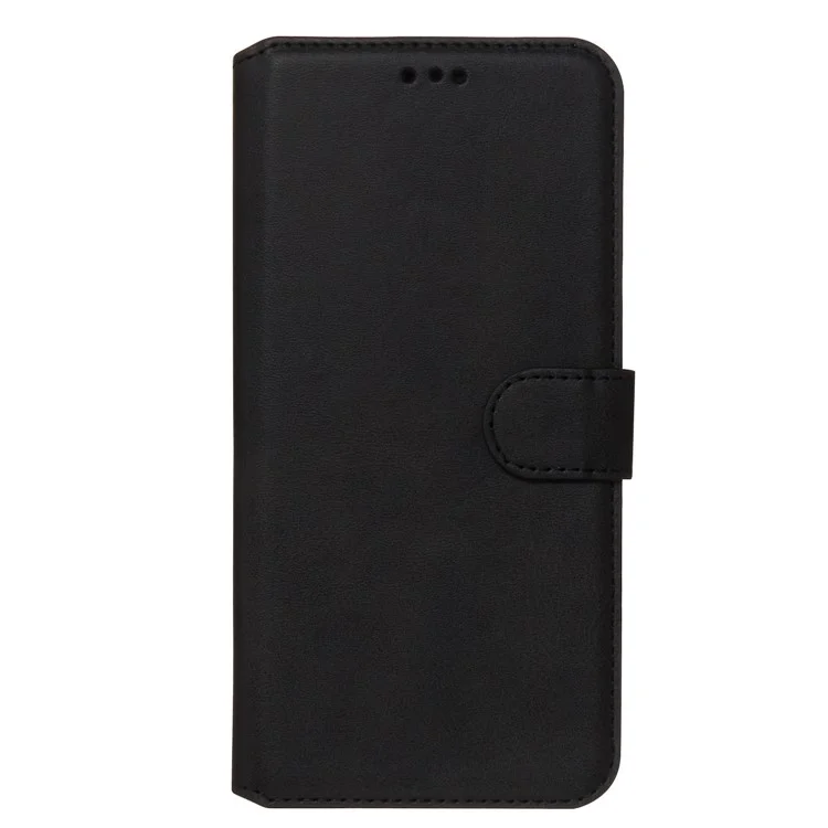 Con Estuche de Cuero Flip de Billetera Para Samsung Galaxy A21 - Negro