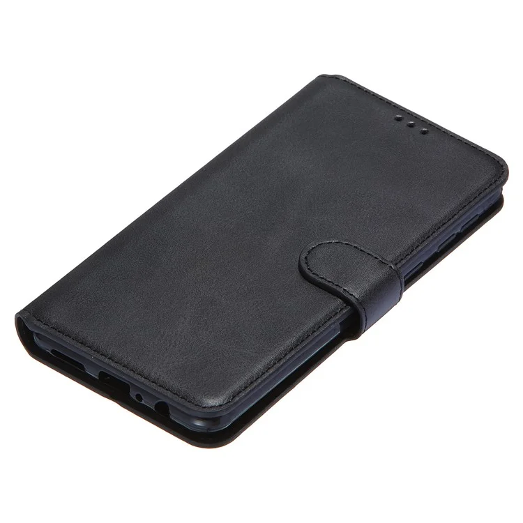 Con Estuche de Cuero Flip de Billetera Para Samsung Galaxy A21 - Negro