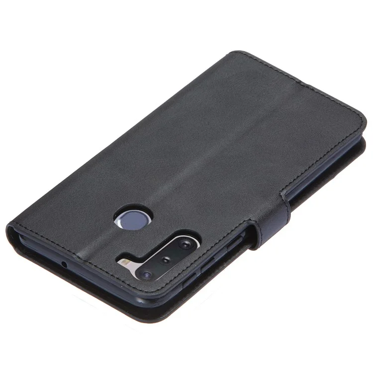 Con Estuche de Cuero Flip de Billetera Para Samsung Galaxy A21 - Negro