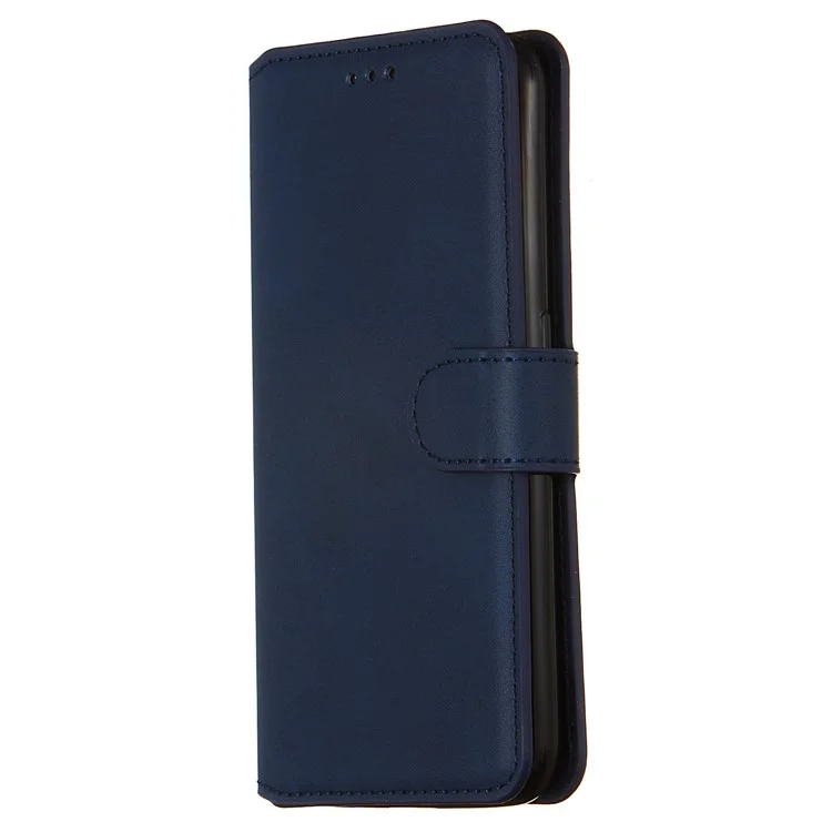 Custodia in Pelle Per Portafoglio Serie 4 Con Rivestimento in Pelle KT Per Samsung Galaxy A01 - Blu