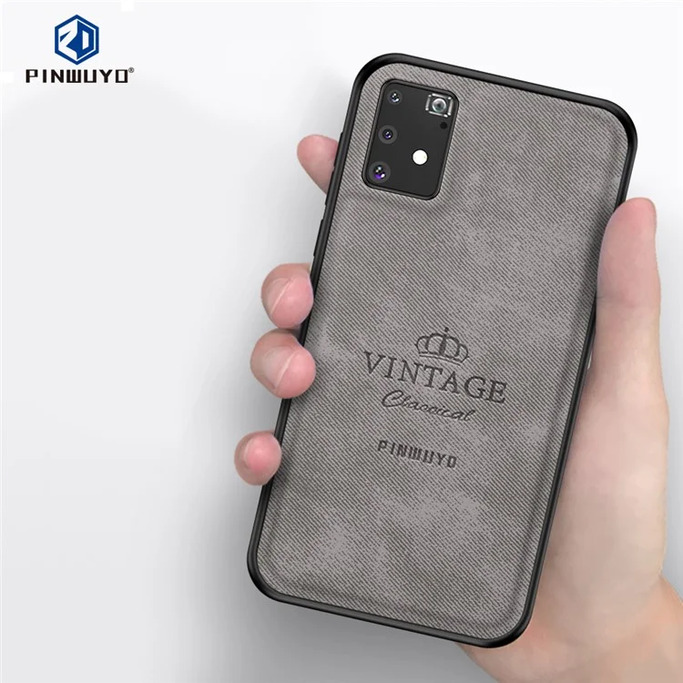PINWUYO Série Honorable Coque de protection antichute hybride pour Samsung Galaxy A91/S10 Lite - Gris