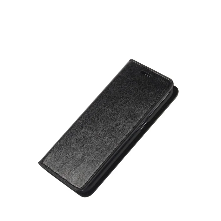 Crazy Horse Wallet Genuine Leather Case for Samsung Galaxy S7 edge G935 - Black