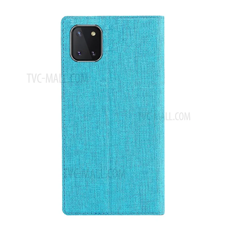 Vili DMX Cross Skin Leder Shell Hülle Für Samsung Galaxy A81/Note 10 Lite - Blau