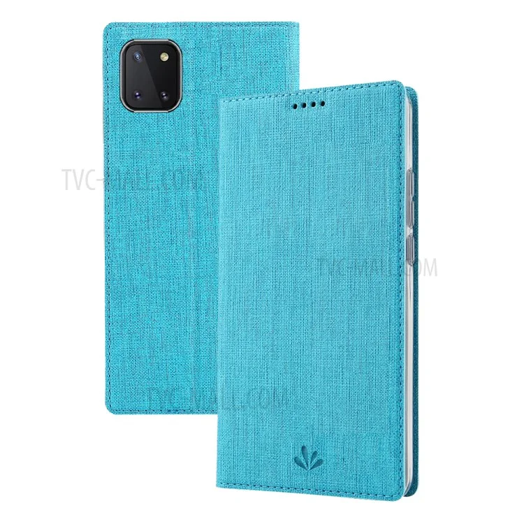 Custodia a Guscio in Pelle VILI DMX Cross Cross Per Samsung Galaxy A81/Note 10 Lite - Blu