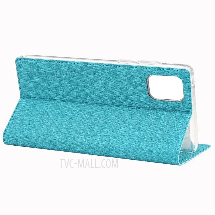 Vili DMX Cross Skin Leder Shell Hülle Für Samsung Galaxy A81/Note 10 Lite - Blau