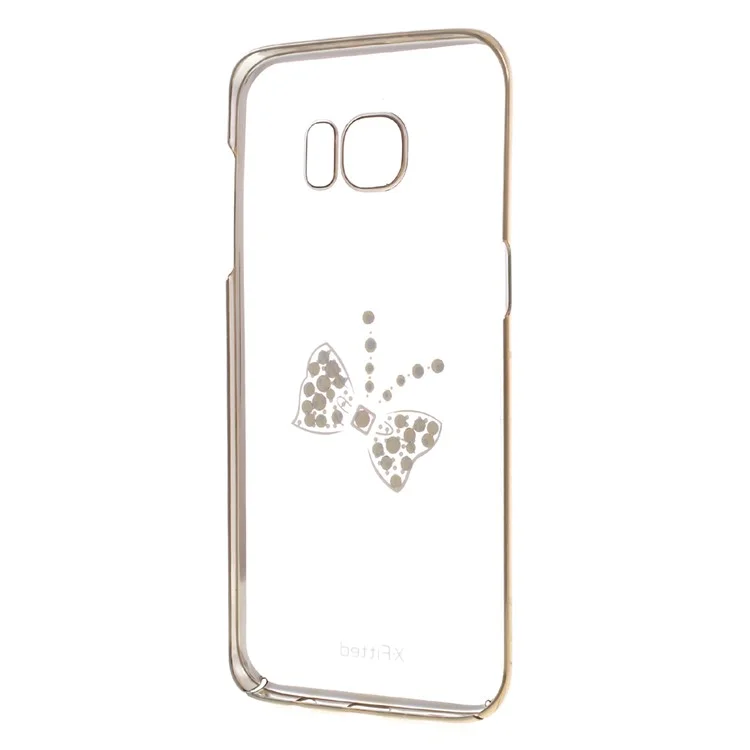 X-FITTED Butterfly Rhinestone Hard Cover for Samsung Galaxy S7 edge G935 - Gold