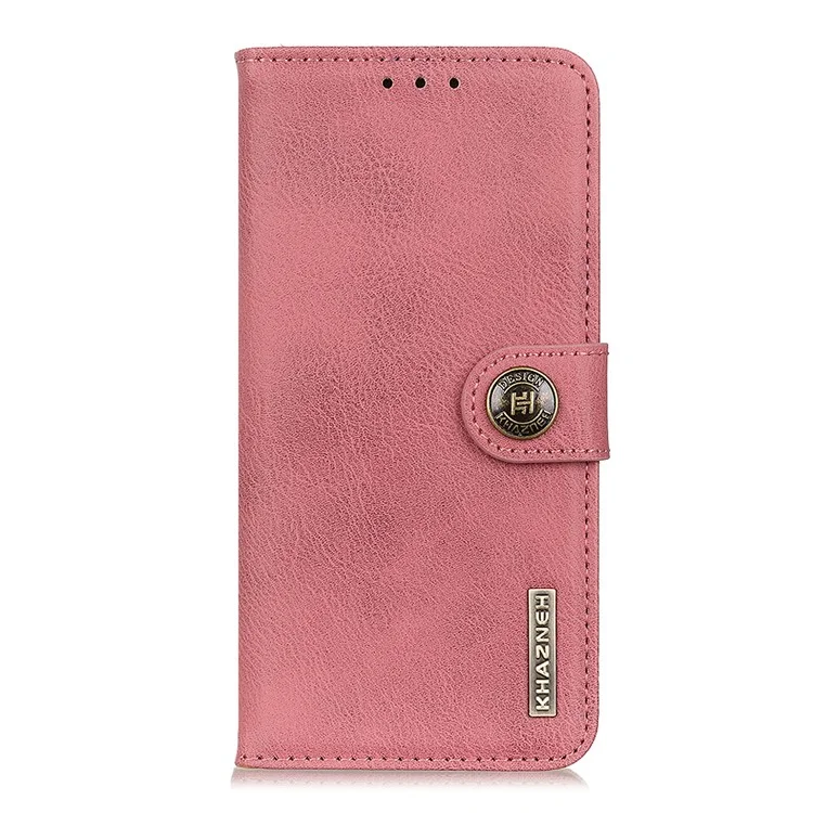 Khazneh Wallet Case in Pelle Per Samsung Galaxy A41 - Rosa