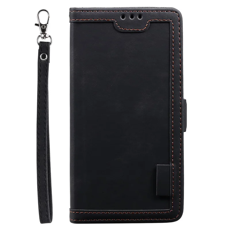 Vintage Splicing Style Wallet Stand Leather Flip Phone Case for Samsung Galaxy A20s  - Black