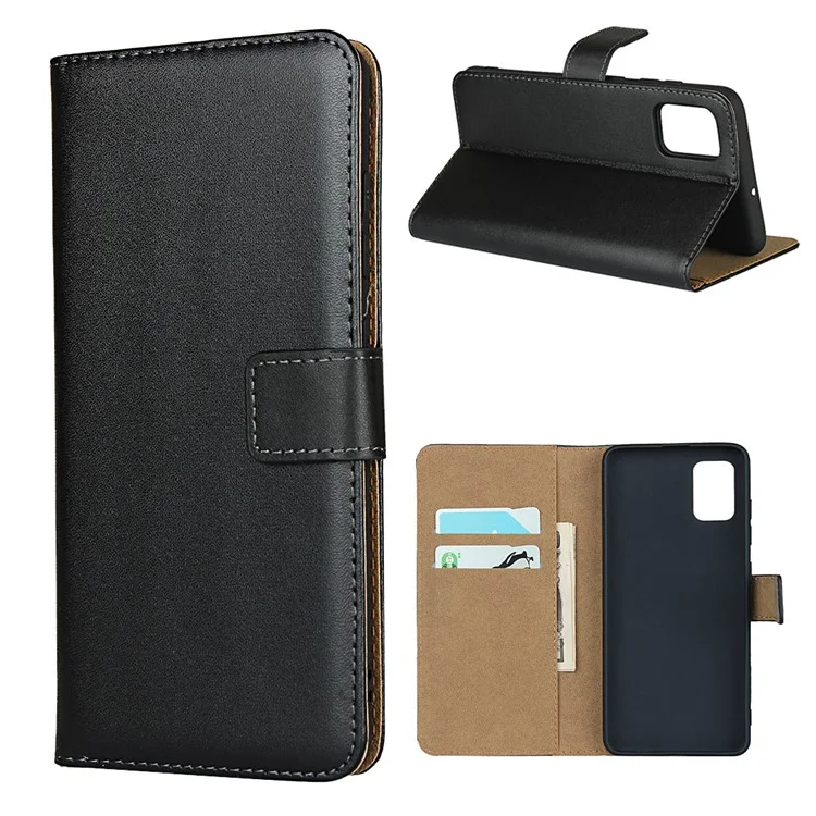 Étui de coque de téléphone cellulaire Véritable Portefeuille en cuir pour Samsung Galaxy A51 - Rose